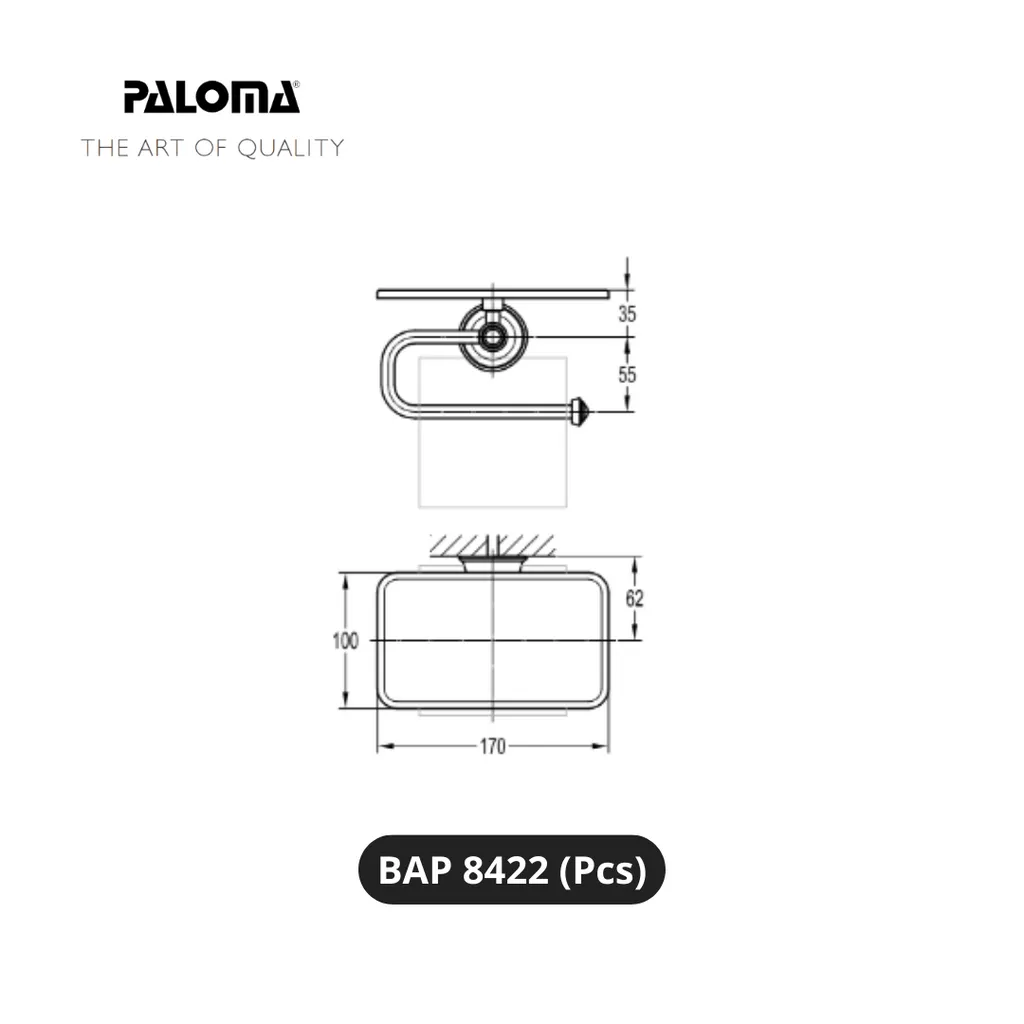 Paloma BAP 8422 Toilet Roll Holder Pcs - Surabaya