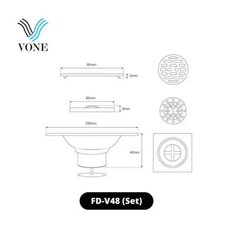 Vone Floor Drain FD-V48