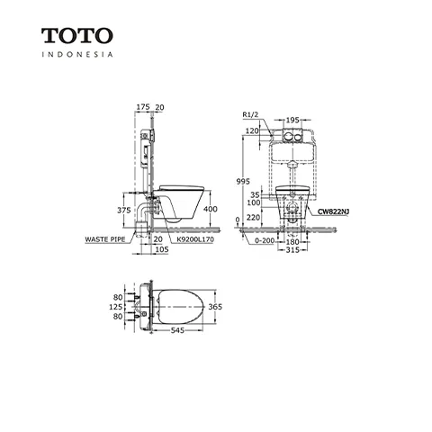 TOTO AVANTE CW 822 RJT2