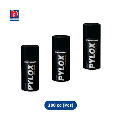 Nippon Paint Pylox Cat Semprot Aerosol 300 cc 109A-Black Doff - Bintang Jaya