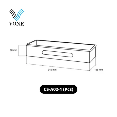 Vone Long Shelf Rak Panjang Kamar Mandi CS-A02-1 Pcs - Surabaya
