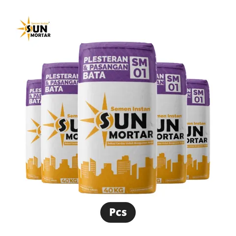Sun Mortar Plesteran 40 Kg Sak - Makmur Karunia Tunggal