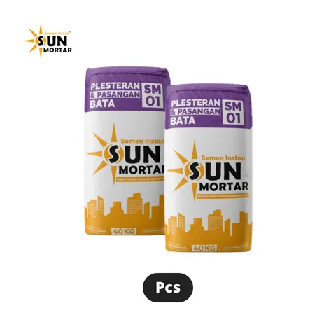 Sun Mortar Plesteran 40 Kg Sak - Makmur Karunia Tunggal
