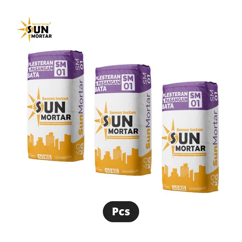 Sun Mortar Plesteran 40 Kg Sak - Makmur Karunia Tunggal