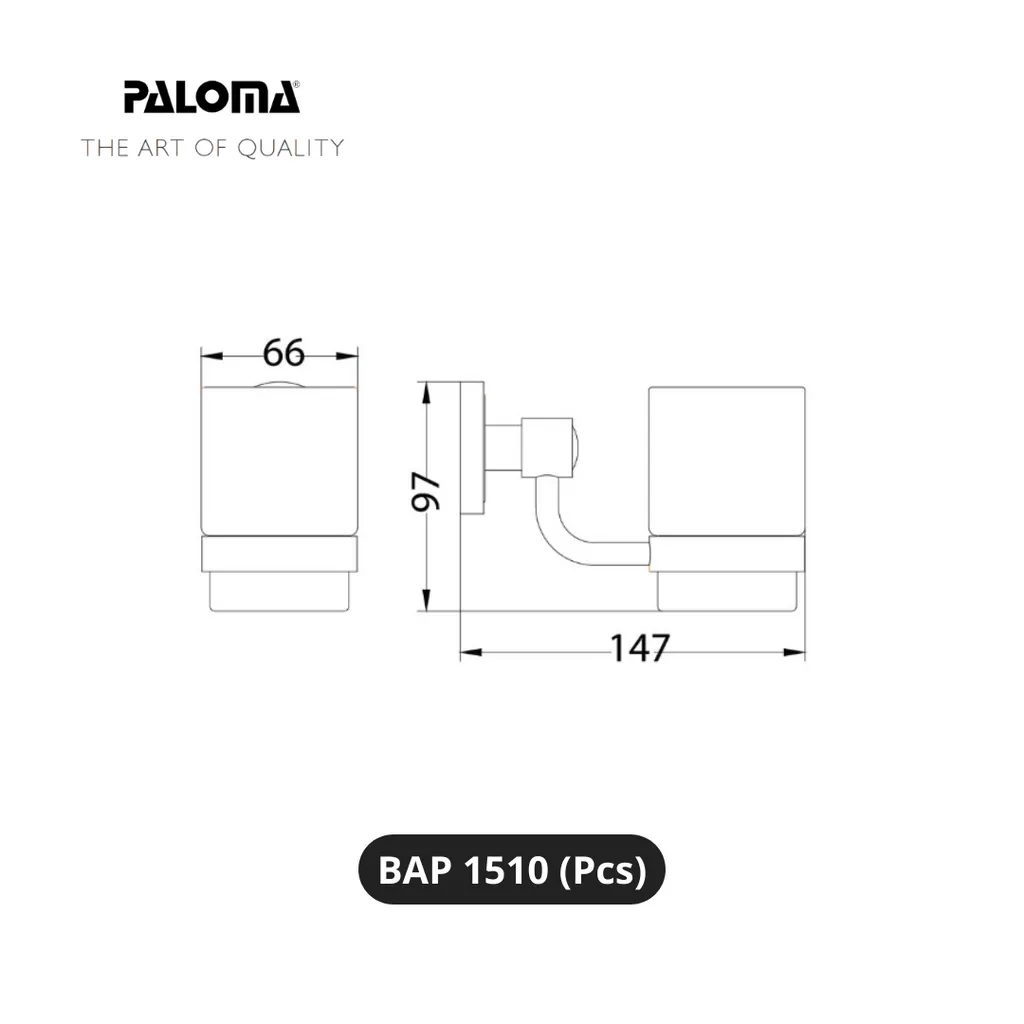 Paloma BAP 1510 Holder Tempat Gelas Sikat Gigi Pcs - Surabaya