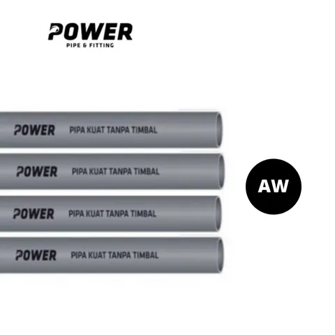 Pipa Power uPVC Abu - Abu AW ½" - Dua Cahaya