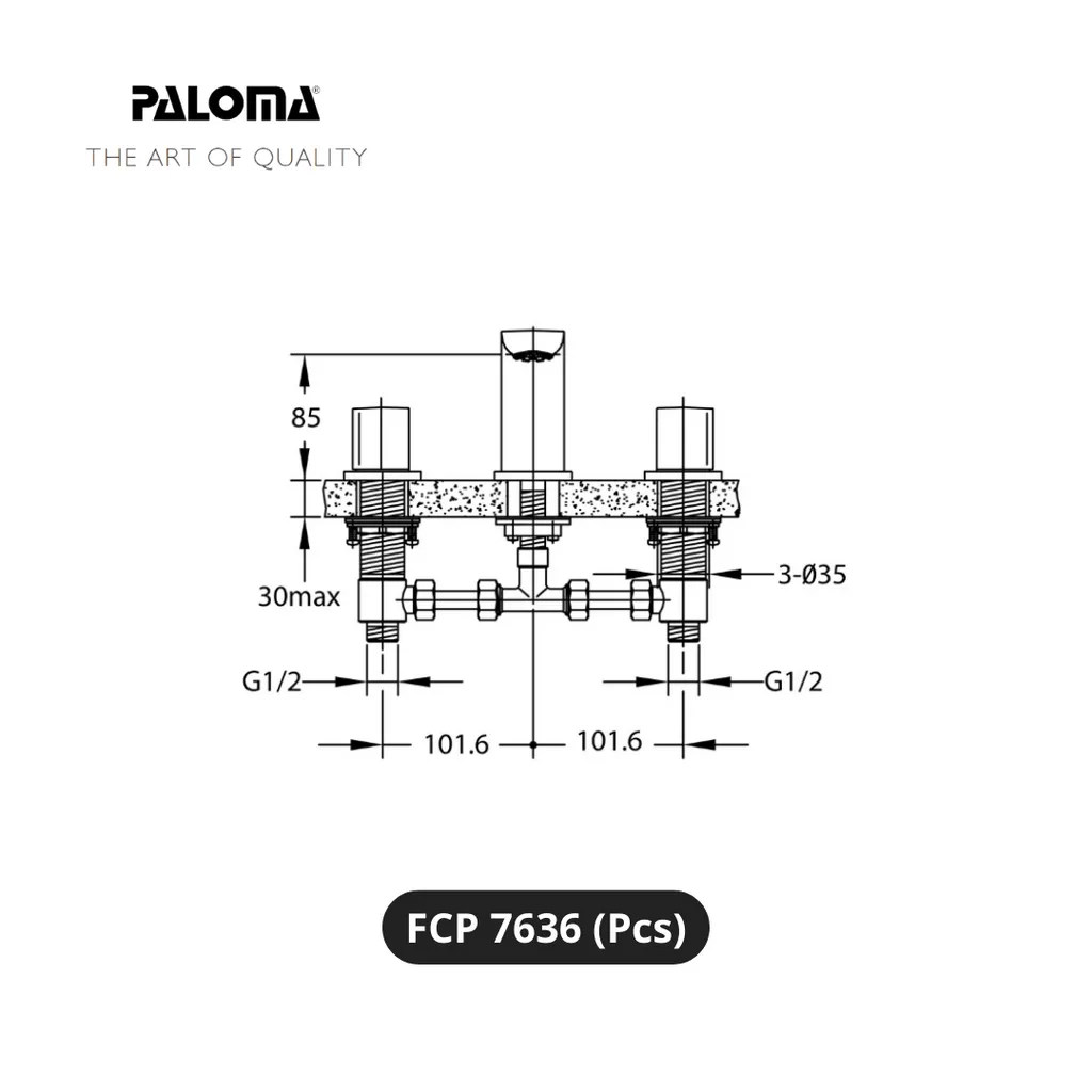 Paloma FCP 7636 Kran Wastafel Pcs - Surabaya