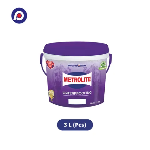 Pacific Paint Metrolite Waterproofing 3 Liter 1000-White - Surabaya