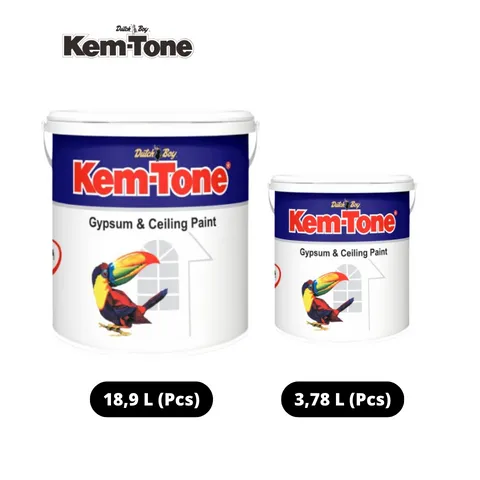 Kem-Tone Gypsum & Ceiling Paint Putih 5 Kg - Surabaya