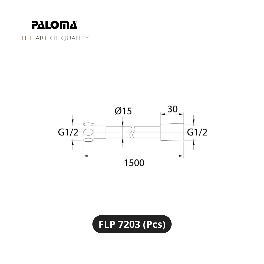 Paloma FLP 7203 Flexible Hose Selang Hand Shower