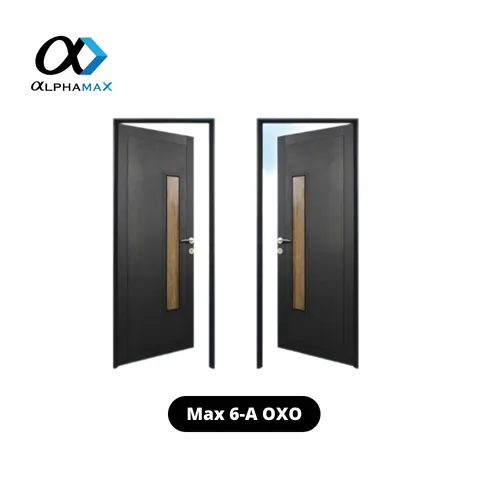 Alphamax Max 6A-OXO Bambu Pintu Aluminium Sand Black Metallic - Surabaya