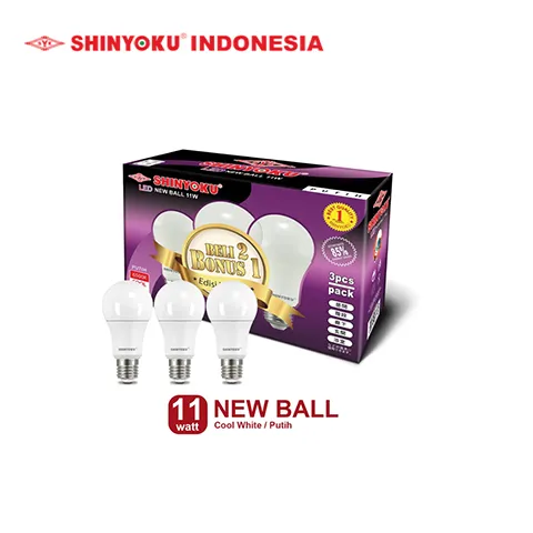 Shinyoku Lampu LED New Ball 11W - Putih Putih 11 W - Surabaya