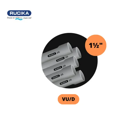 Rucika Pipa PVC JIS VU D 1 1/2" 1½" - Sinar Jaya Abadi