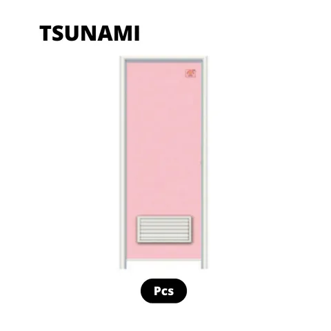 Tsunami Pintu Kamar Mandi PVC Polos Pcs 70 Cm x 195 Cm Putih - Wonorejo