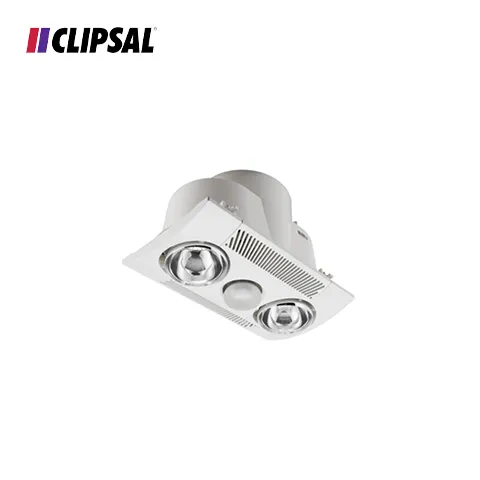Clipsal Airflow - En Suite Fan - Light Heater with Backdraught Shutter 2 x 275W
