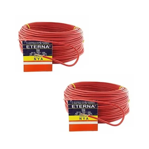 Eterna Kabel Tembaga NYA Merah Roll 50 m Roll 1,5 mm x 50 m - Darma Bakti Senenan