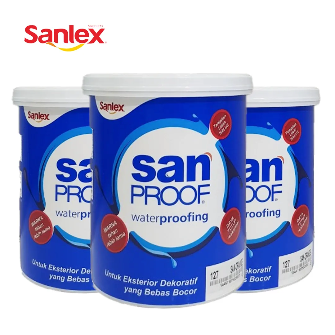 Sanlex Sanproof Cat Waterproofing 1 Kg San Cream - Surabaya
