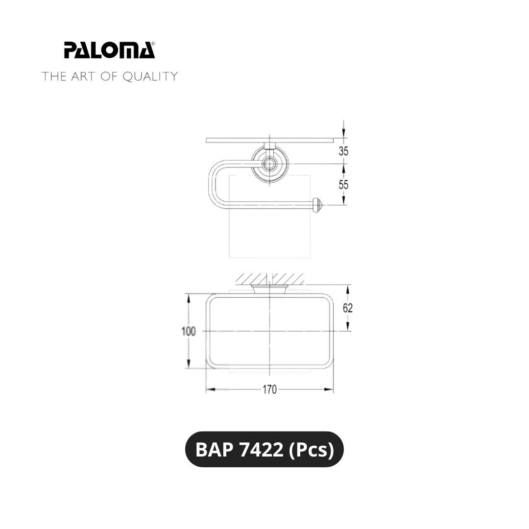Paloma BAP 7422 Toilet Roll Holder Pcs - Surabaya