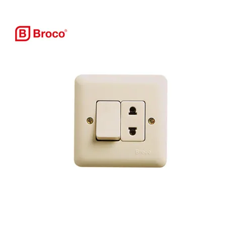 Broco New Gee Socket Outlet With Single Switch Pcs - Murah Makmur Cipanas