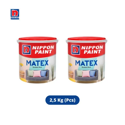 Nippon Paint Matex Emulsion Paint 2,5 Kg 821S-Tile Red - Surabaya