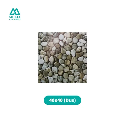 Mulia Keramik Pebble Stone 40x40 Dus - Surabaya