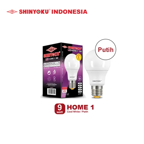Shinyoku Lampu LED Home 1 (9W) - Putih E27 Putih - Surabaya