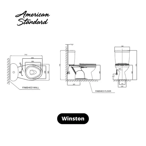 American Standard My Winston Closet Duduk White - Surabaya