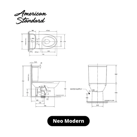 American Standard Neo Modern Closet Duduk Pcs - Surabaya