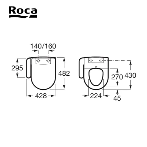 Roca L-series Advance Round panel (MULTICLEAN®)