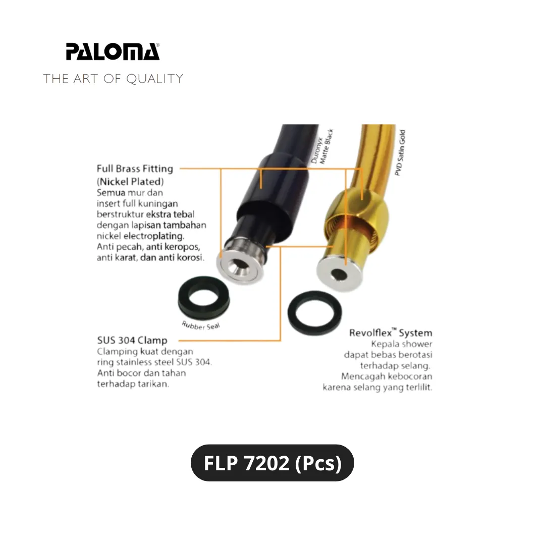 Paloma FLP 7202 Flexible Hose Selang Hand Shower