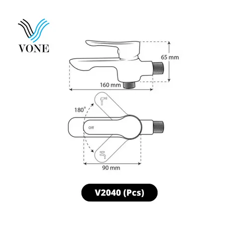 Vone Premium Double Wall Faucet V2040 Pcs - Surabaya
