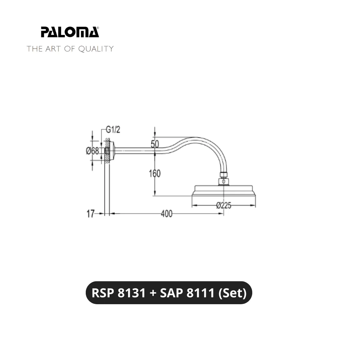Paloma RSP 8131 SAP 8111 Rain Shower Set Pcs - Surabaya