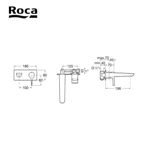 Roca Built-in basin mixer (Insignia)