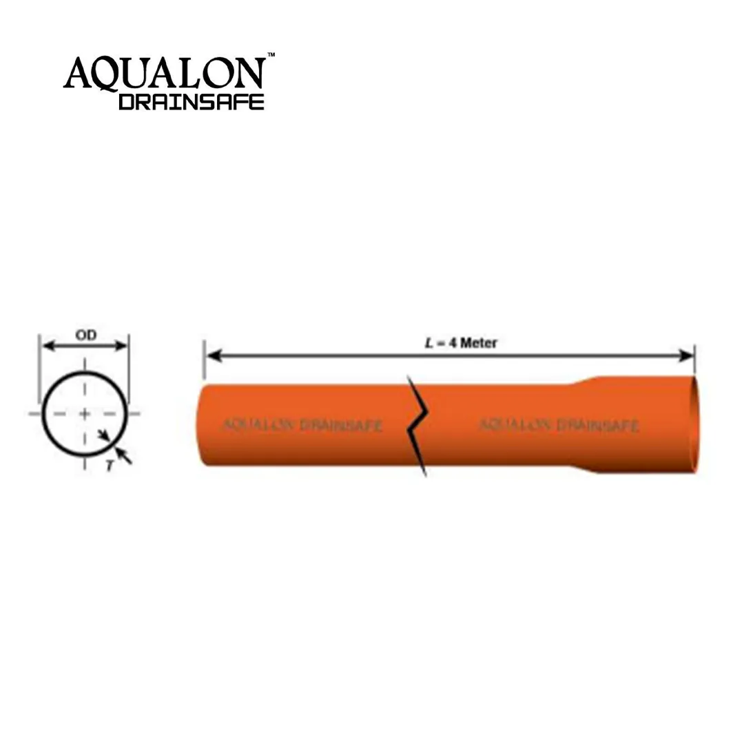 Aqualon Drainsafe Pipa Air Limbah Kelas B 6" x4m - Surabaya