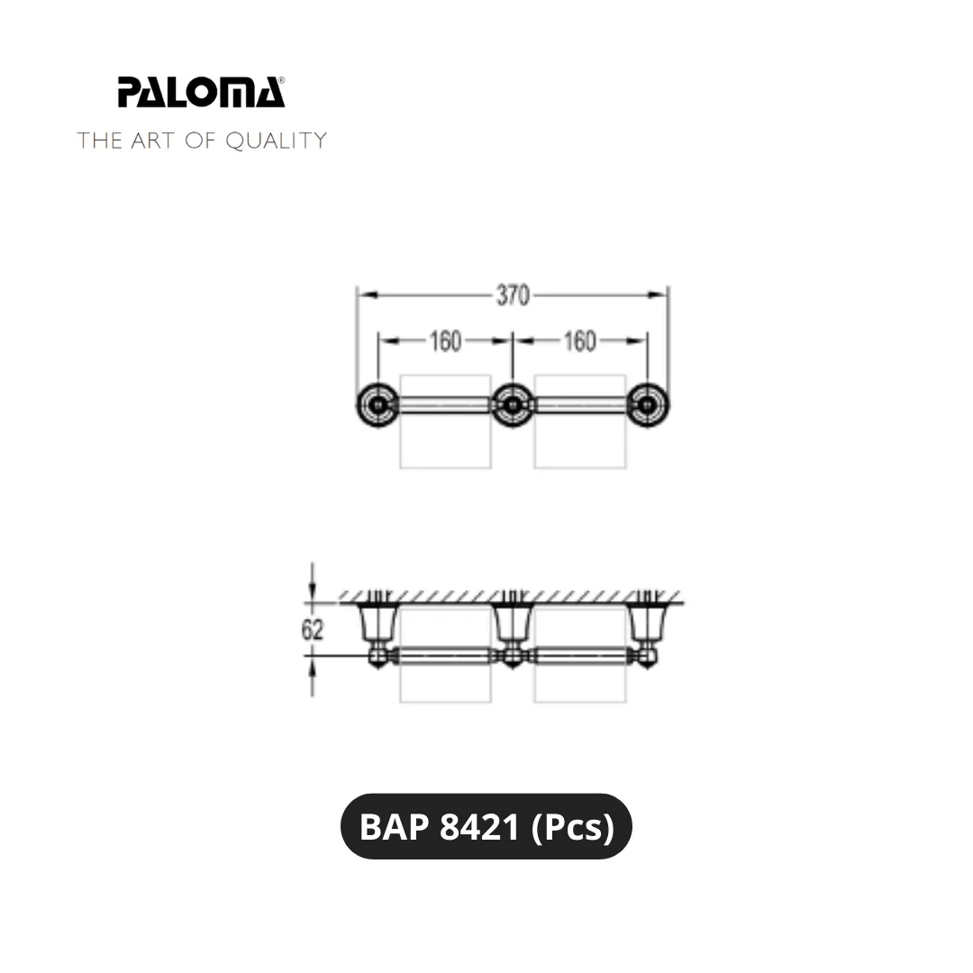 Paloma BAP 8421 Double Toilet Roll Holder Pcs - Surabaya