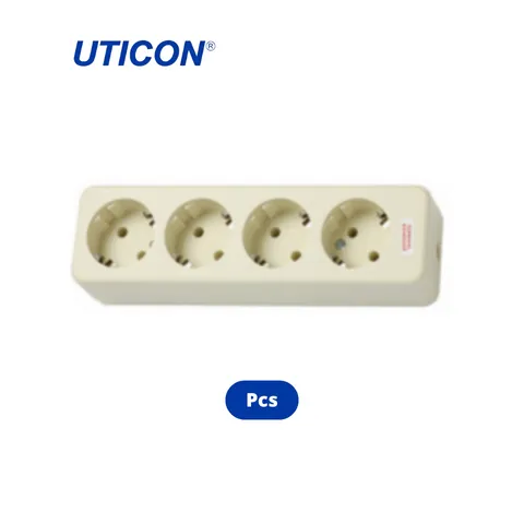Uticon ST-148 Stop Kontak 4 Socket Pcs - Rizky Jaya