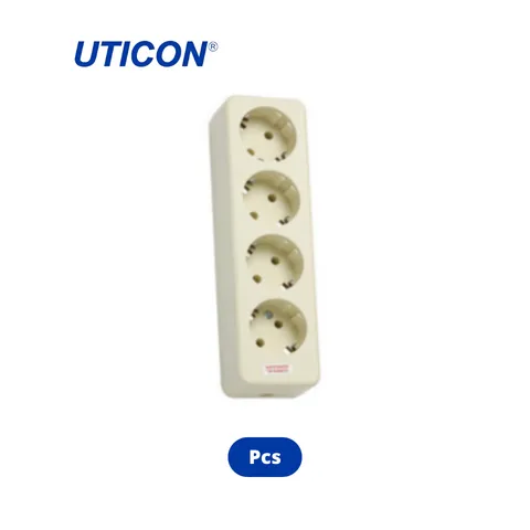 Uticon ST-148 Stop Kontak 4 Socket Pcs - Vega Lestari