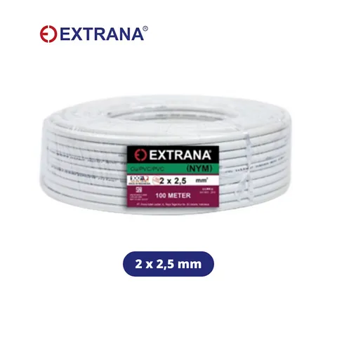 Extrana Kabel NYM 2 x 1,5 mm Roll (100 m) - Berkat Jaya