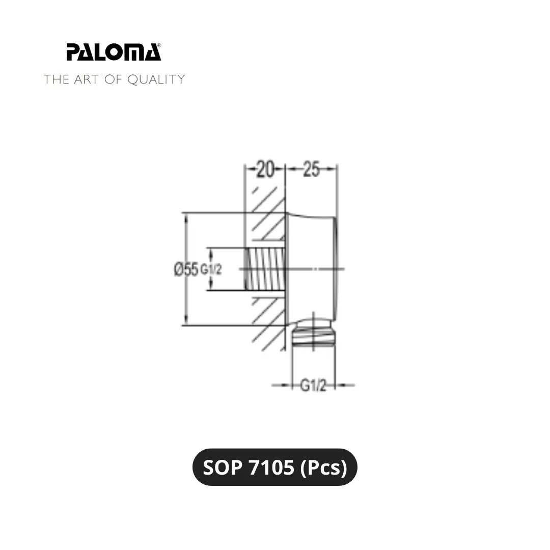 Paloma SOP 7105 Hand Shower Outlet Elbow