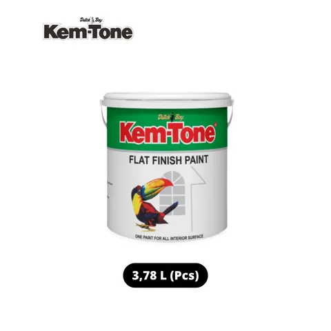 Kem-Tone Flat Finish Paint 3,78 Liter Black - Surabaya