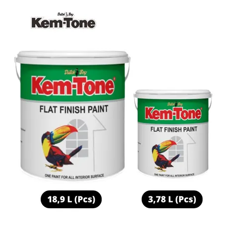 Kem-Tone Flat Finish Paint 3,78 Liter Black - Surabaya