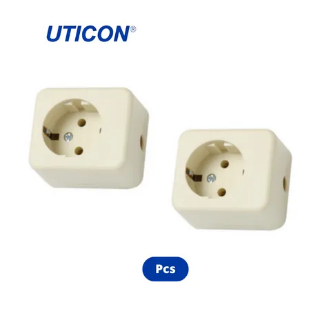 Uticon ST-118 Stop Kontak 1 Socket Pcs - Sumber Sentosa
