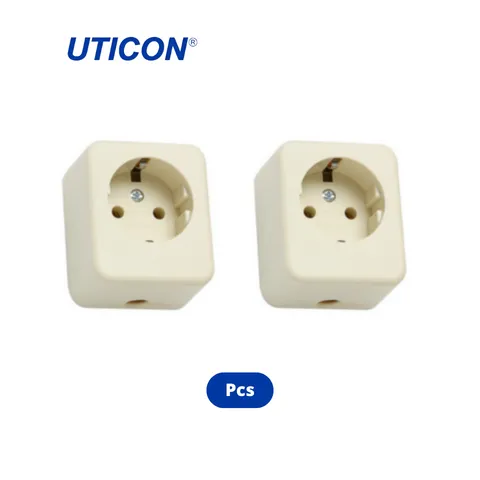 Uticon ST-118 Stop Kontak 1 Socket Pcs - Sumber Sentosa