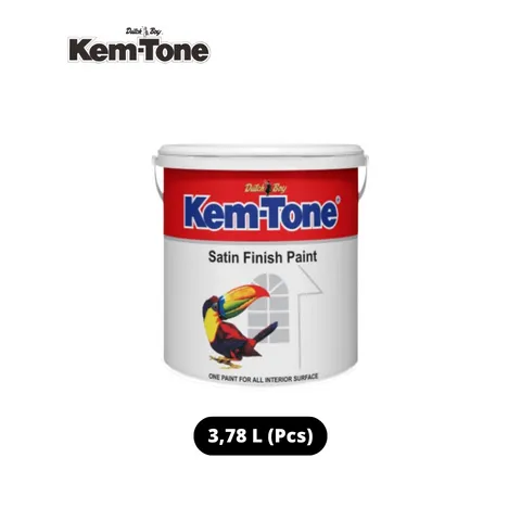 Kem-Tone Satin Finish Paint 18,9 Liter Black - Surabaya