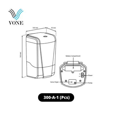 Vone Soap Dispenser 300-A-1 White Pcs - Surabaya