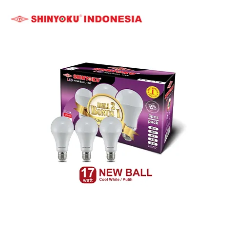 Shinyoku Lampu LED New Ball 17W - Putih Putih - Surabaya