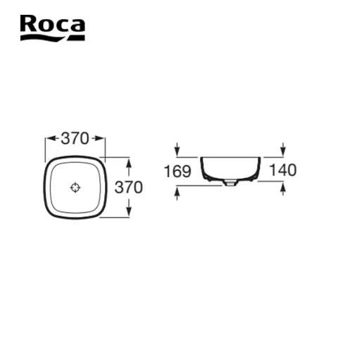 Roca Soft - In FINECERAMIC® basin (Inspira Series) 55 Cm x 37 Cm x 7.5 Cm - Surabaya