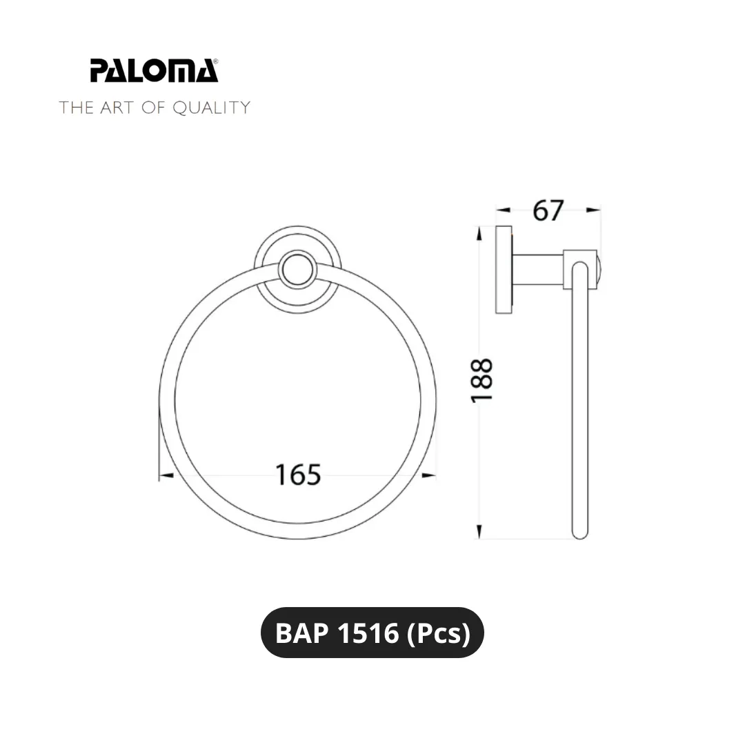 Paloma BAP 1516 Hand Towel Ring Holder