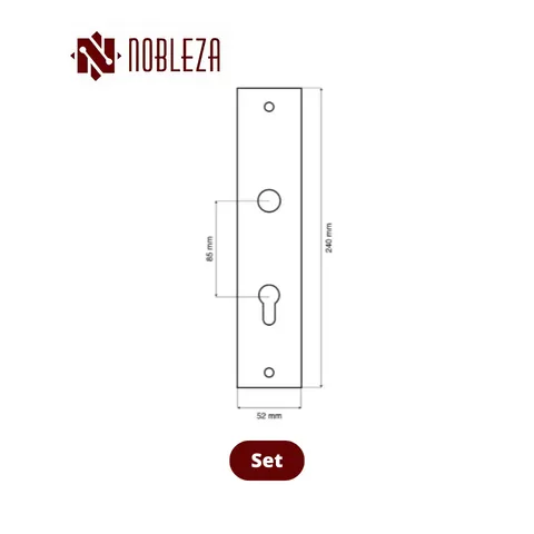 Nobleza Door Handle Prime Hydra Set - Surabaya