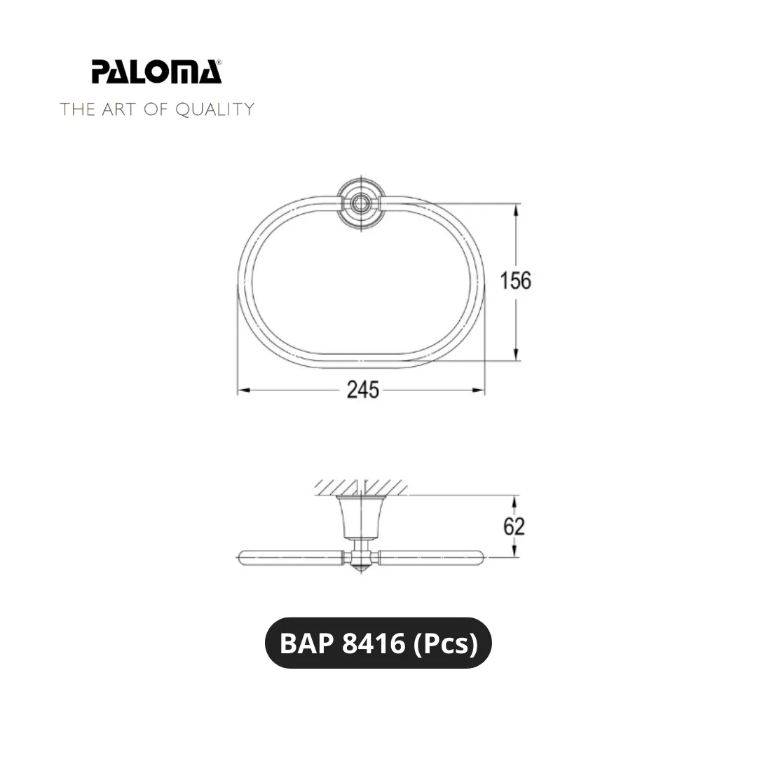 Paloma BAP 8416 Hand Towel Ring Holder Pcs - Surabaya